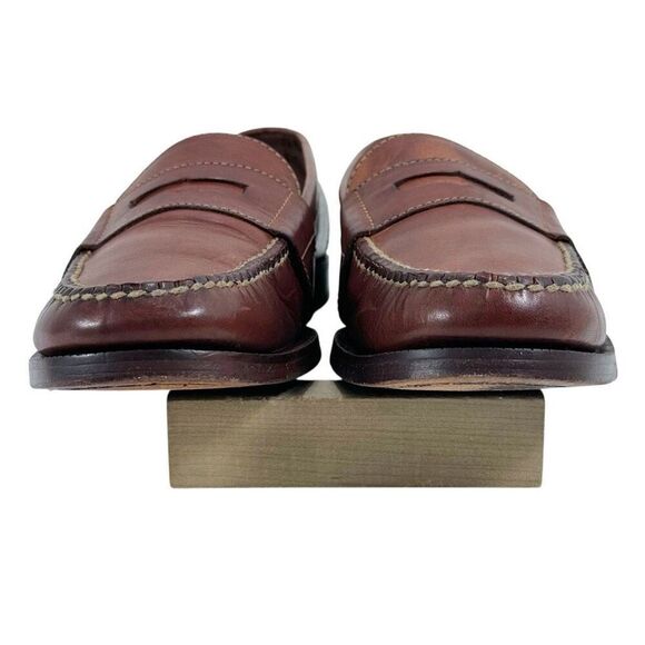 Cole Haan Douglas Brown Distressed Leather Penny Loafers Mens Size 7.5 main image 8
